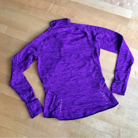 SOLD! Nike Dri-Fit Quarter Zip Pullover, Thumbholes, Purple, Magenta, Black, S - Picture 16 of 17
